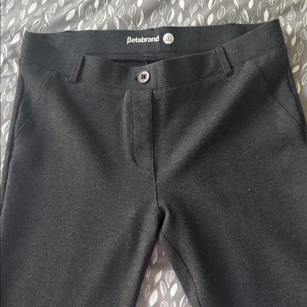 Betabrand Women's Black Ankle Pants